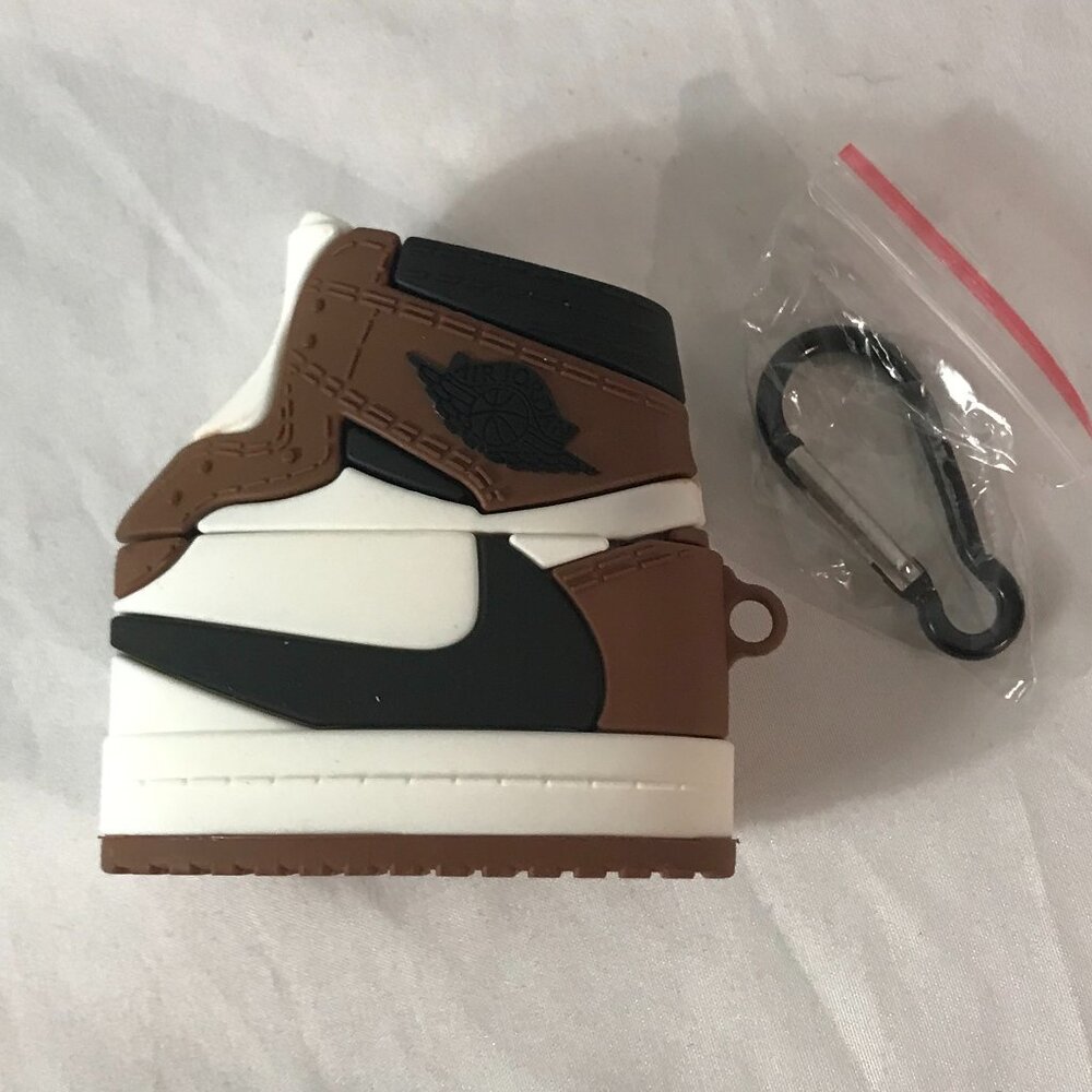 Jordan 1 Air Pod White/Brown Sport Cut Full Shoe Style Case